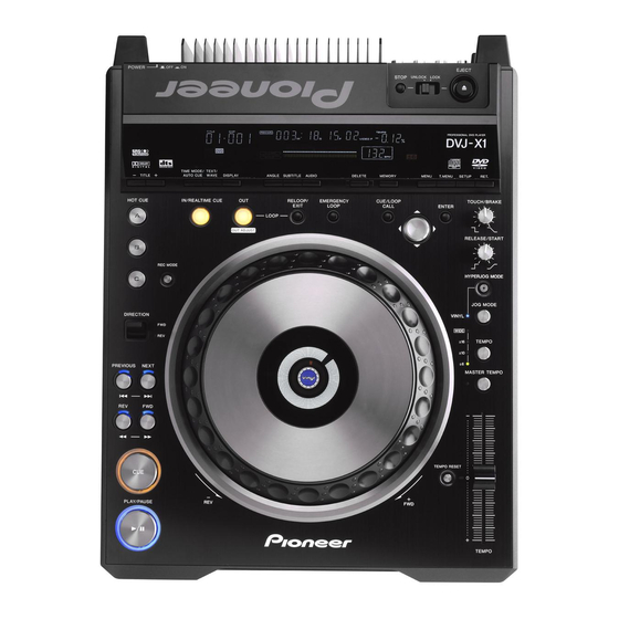 Pioneer DVJ-X1 Manuales