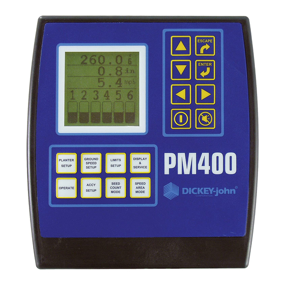 Dickey-John PM400 Manuales