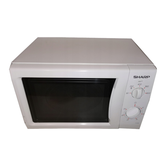 Sharp R-202 Manual De Instrucciones Y Recetario