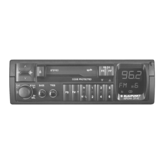 Blaupunkt Verona CR 43 Instrucciones De Montaje