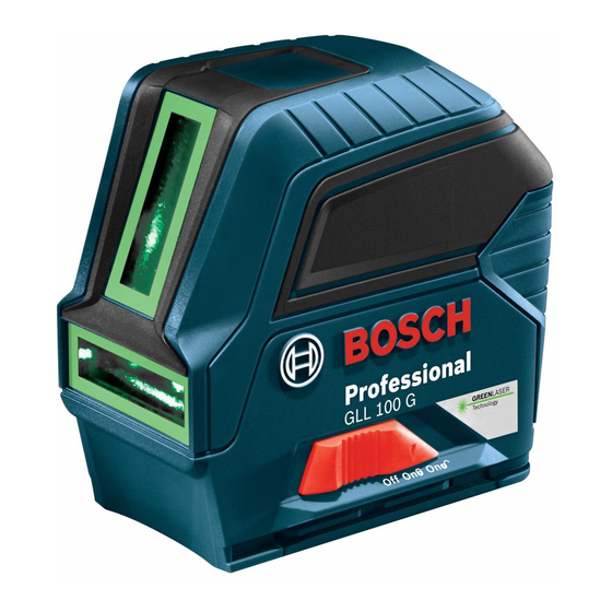 Bosch GLL 100 G Instrucciones De Funcionamiento Y Seguridad