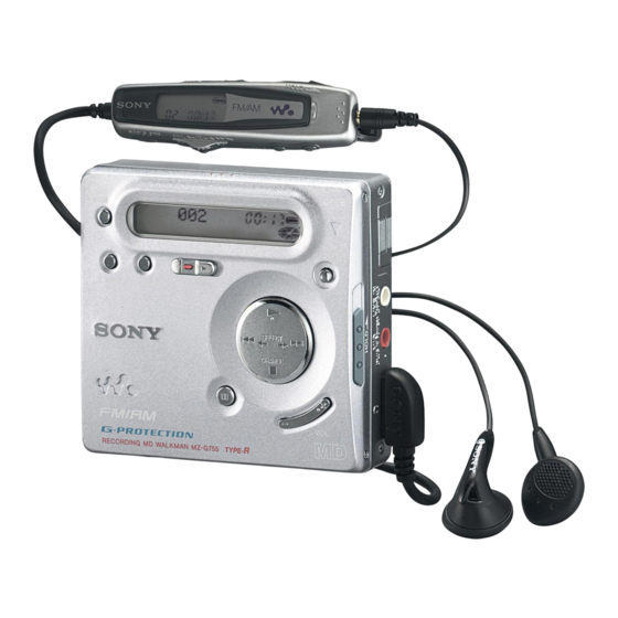 Sony Walkman MZ-G755 Manual De Instrucciones