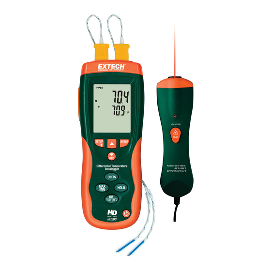 Extech Instruments HD200 Manual Del Usuario