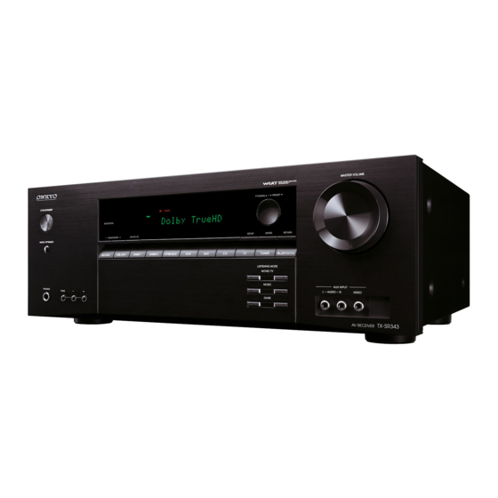 Onkyo TX-SR343 Manual De Instrucciones