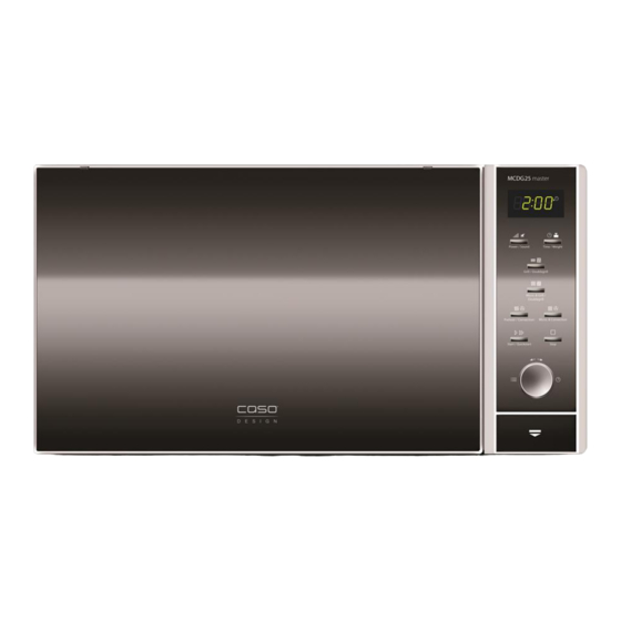 CASO DESIGN MCDG 25 Master Manual De Instrucciones