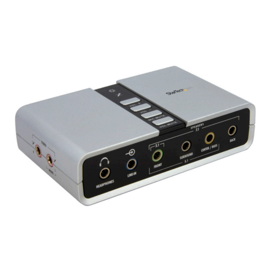 StarTech.com ICUSBAUDIO7D Manual De Instrucciones