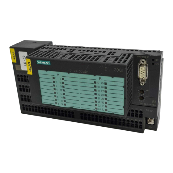 Siemens SIMATIC ET 200L Manual
