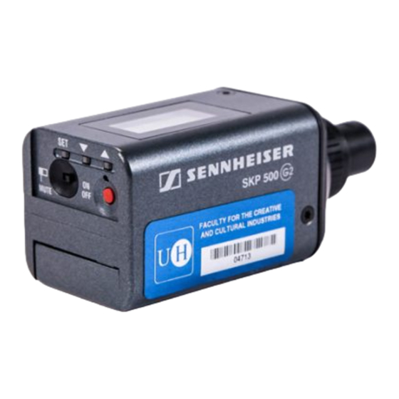 Sennheiser SKP 500 G2 Manual De Instrucciones