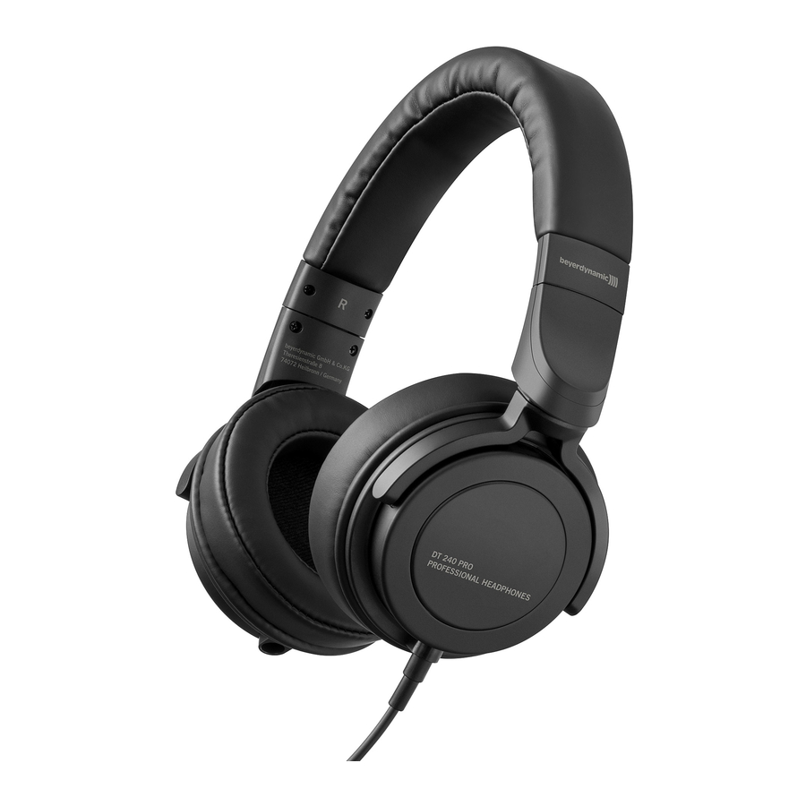 Beyerdynamic DT 240 PRO Manuales