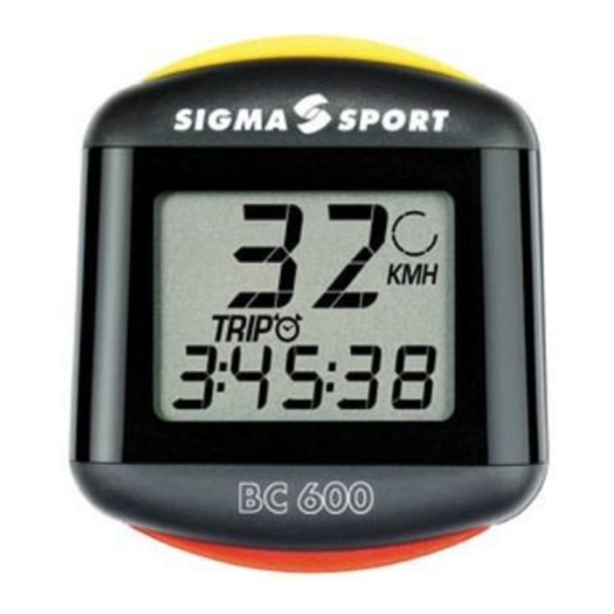 Sigma SPORT BC 600 Manual De Instrucciones