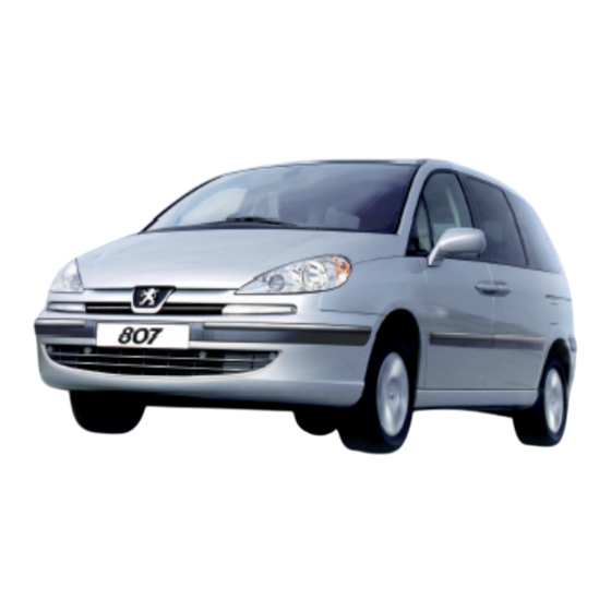 PEUGEOT 807 2008 Manual De Instrucciones
