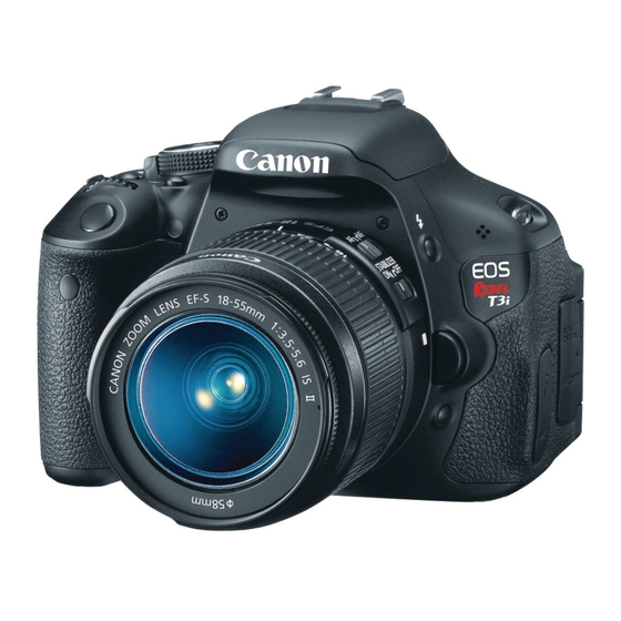 Canon EOS Rebel T3i Manuales