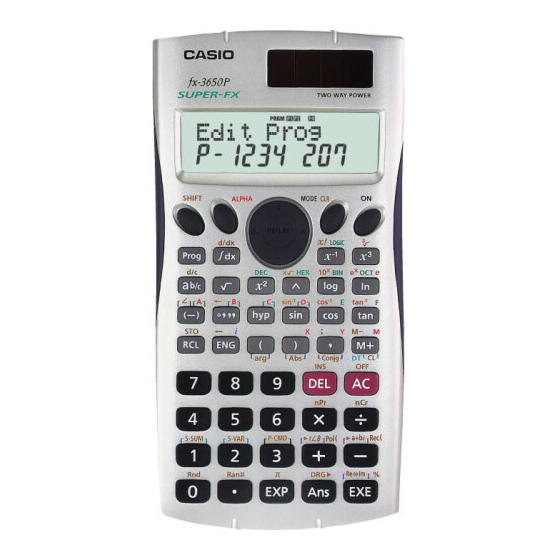 Casio fx-3650P II Guia Del Usuario