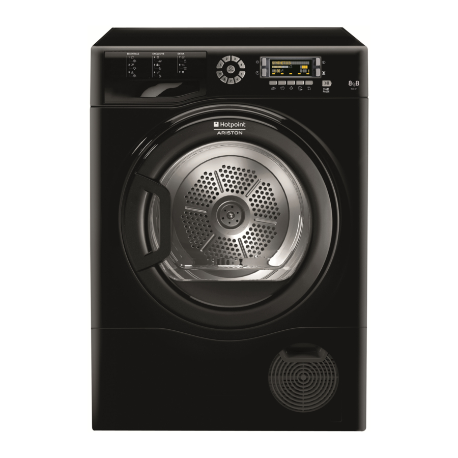 Hotpoint Ariston TCD 87 Folleto De Instrucciones