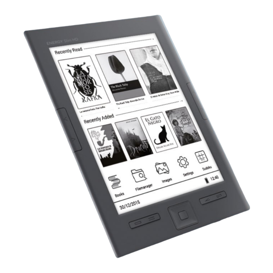 ENERGY SISTEM Energy eReader Slim HD Manual De Usuario