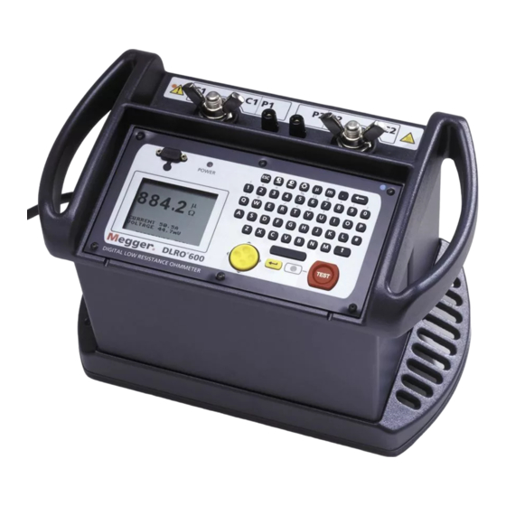 Megger DLRO 600 Manual Del Usuario