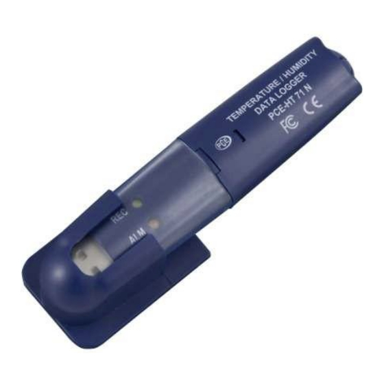 PCE Instruments PCE-HT 71N Manual De Instrucciones