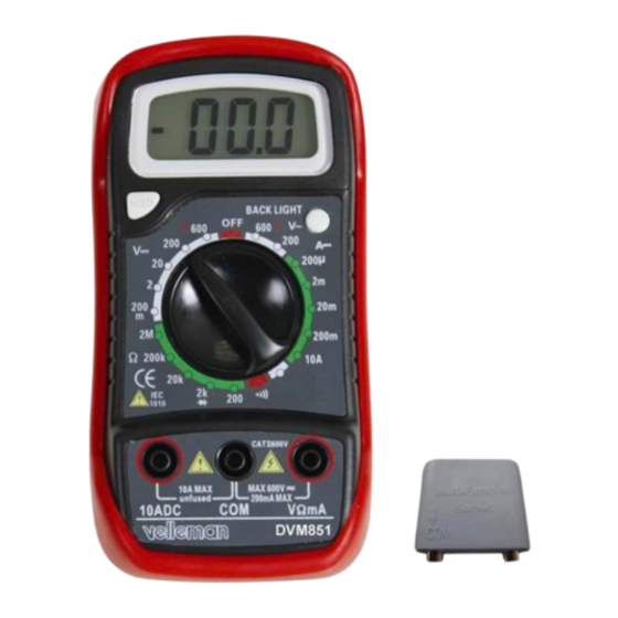 Velleman DVM851 Manual Del Usuario