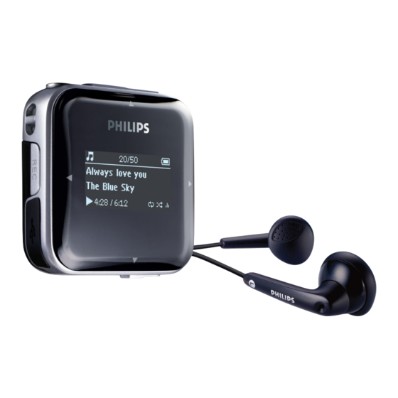 Philips GoGear SA2810 Manual Del Usuario