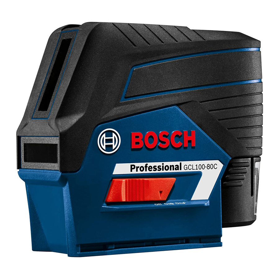 Bosch GCL100-80C Instrucciones De Funcionamiento Y Seguridad