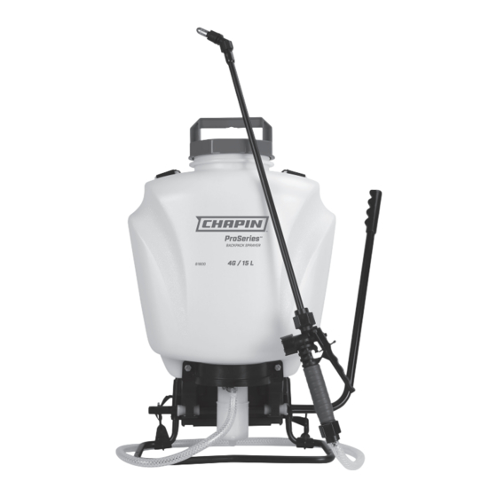 Chapin PROSERIES 61800 Manual De Uso Y Cuidado
