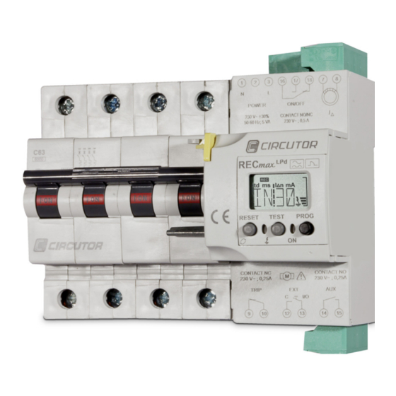 Circutor RECmax Lpd Manual De Instrucciones