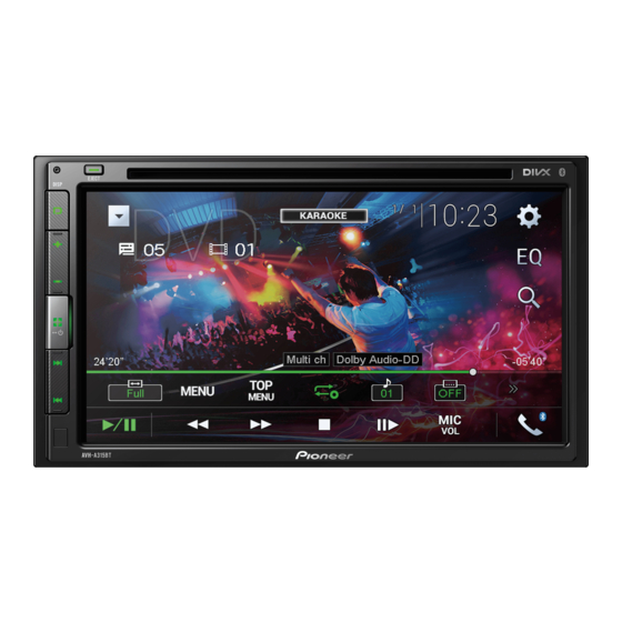 Pioneer AVH-A315BT Manual De Instrucciones