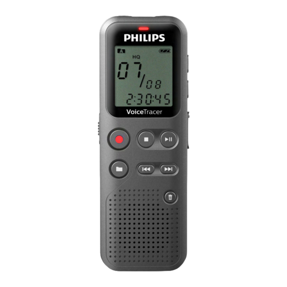 Philips VoiceTracer DVT1120 Manual Del Usuario
