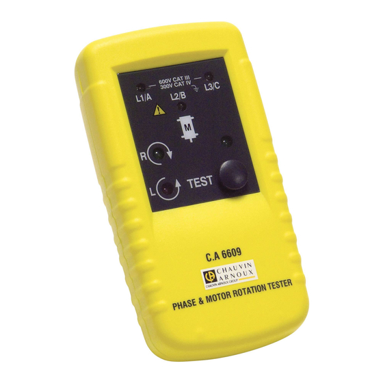 Chauvin Arnoux C.A 6609 Manual De Instrucciones