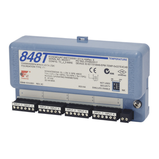 Emerson Rosemount 848T Manual De Instrucciones