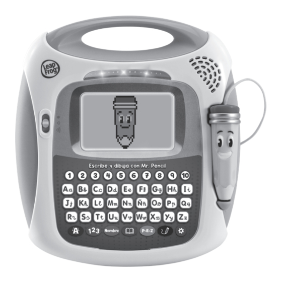 LeapFrog Alfabeto interactivo tactil-Escribe y dibuja con Mr. Pencil Manual De Instrucciones