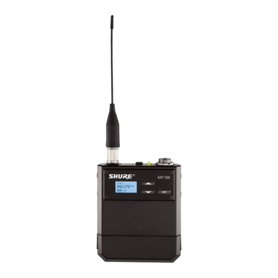 Shure AXT100 Guía De Usuario