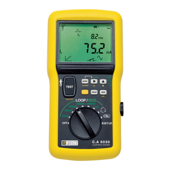 Chauvin Arnoux C.A 6030 Manual De Instrucciones
