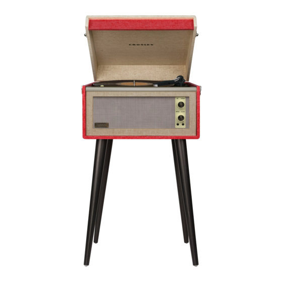 Crosley Dansette Bermuda Turntable Manual De Instrucciones