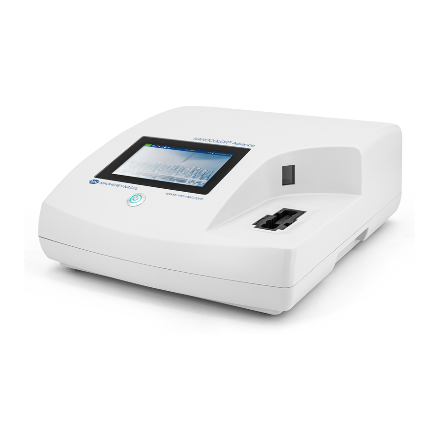 MACHEREY-NAGEL NANOCOLOR Advance Manual De Instrucciones