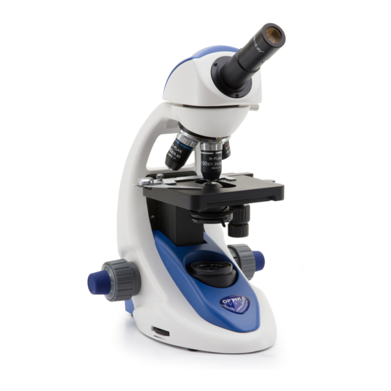 OPTIKA MICROSCOPES B-190 Manuales