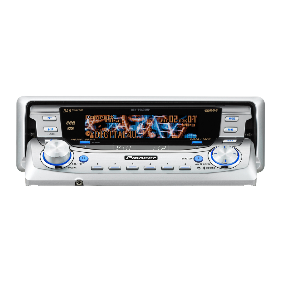 Pioneer DEH-P9600MP Manual De Instrucciones