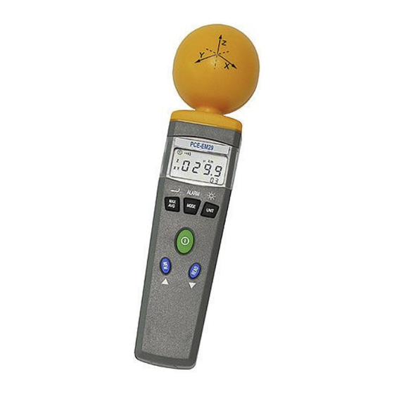 PCE Instruments PCE-EM 29 Instrucciones De Uso