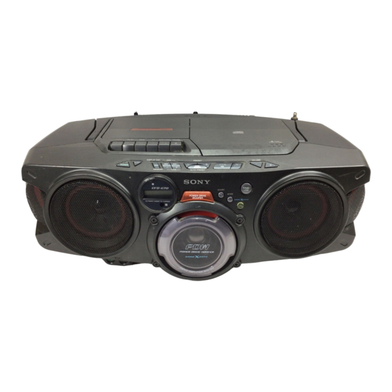 Sony CFD-G70 Manual De Instrucciones