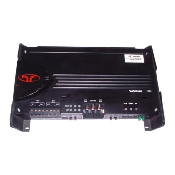 Rockford Fosgate Punch Serie Instalación Y Funcionamiento