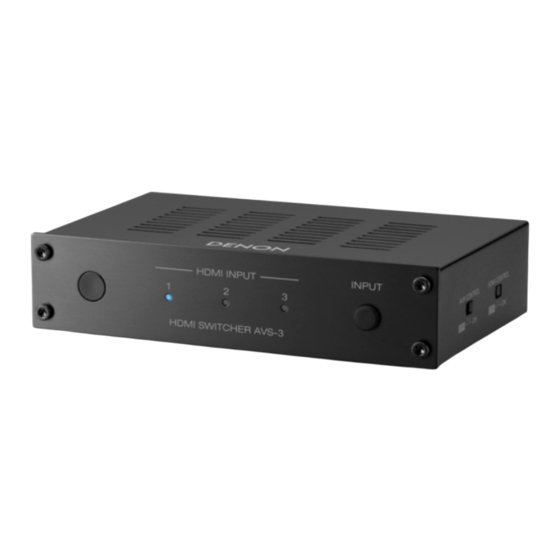 Denon AVS-3 Manual Del Usuario