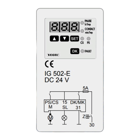 Vogel IG502-E Manuales