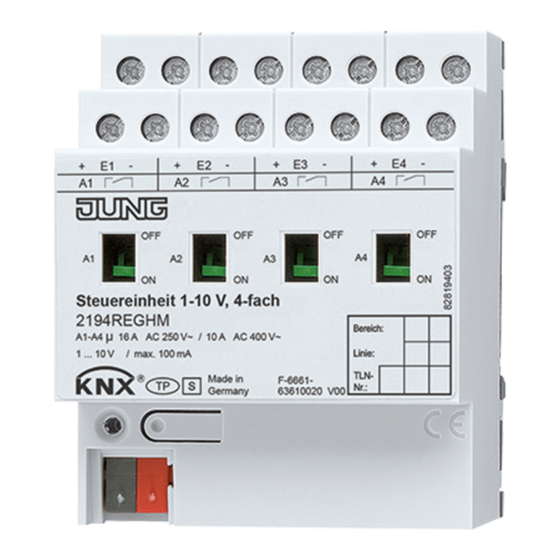 Jung KNX 2194 REGHM Manual Del Usuario