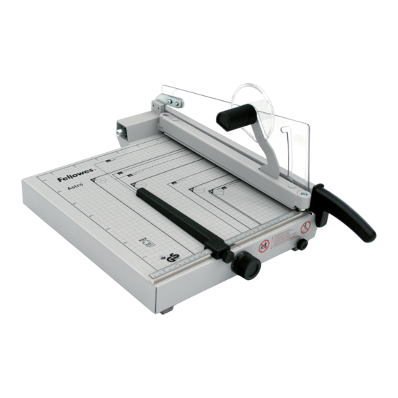 Fellowes Astro A4 Paper Guillotine Instrucciones De Uso