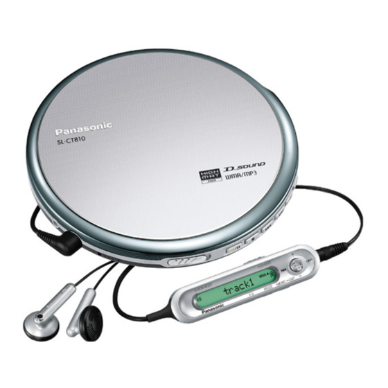 Panasonic SL-CT810 Instrucciones De Funcionamiento