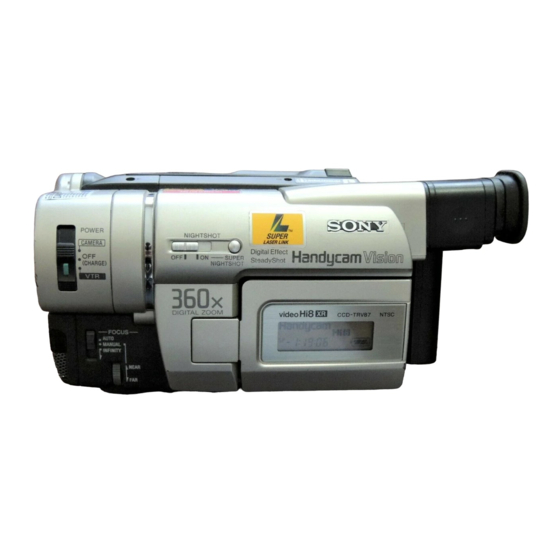SONY HANDYCAM VIDEO HI8 XR CCDTRV87E MANUAL DE INSTRUCCIONES Descargar