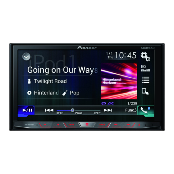 Pioneer AVH-X8850BT Manuales