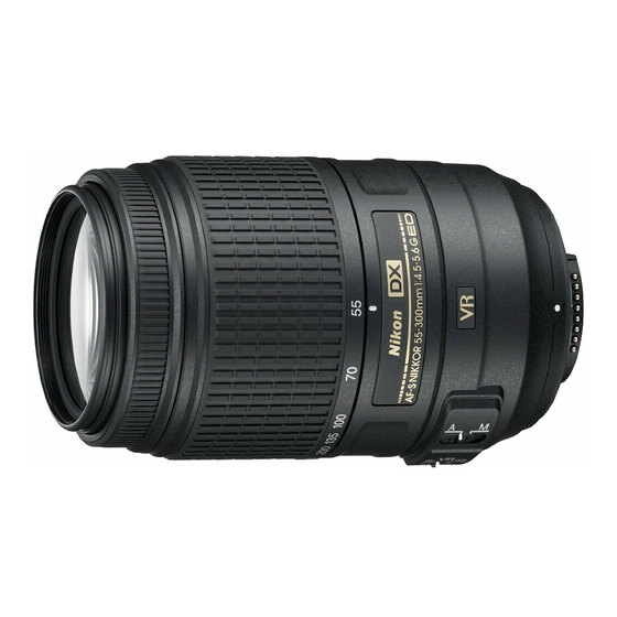 Nikon AF-S DX NIKKOR 55-300mm f/4.5-5.6G ED VR Manuales