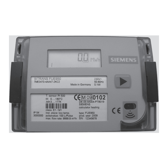 Siemens SITRANS FUE950 Manual De Operaciones
