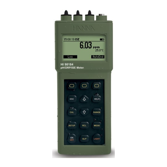 Hanna Instruments HI 98180 Manual De Instrucciones